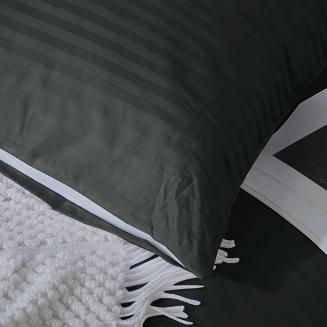 Komplet pościeli adamaszek satyna bawełniana 140x200 czarna