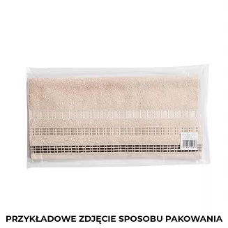 Ręcznik bawełniany LUXURY 50x90 czarny z bordiurą w geometryczne pasy