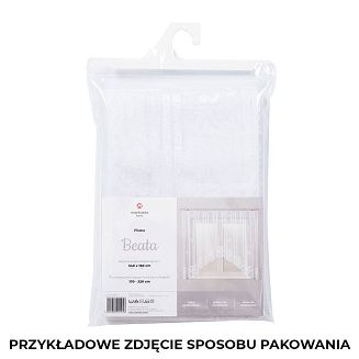 Firanka żakardowa gotowa na żabki BEATA 315x160 biała
