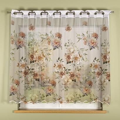 Firanka żakardowa na szelkach MANILA 250x160 wielokolorowa duże kwiaty