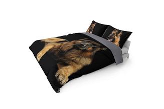 Pościel bawełniana 200x220 NATURA pies