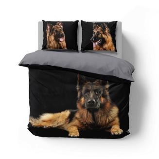 Pościel bawełniana 200x220 NATURA pies