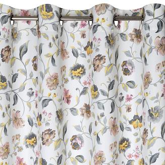 Zasłona gotowa na przelotkach KRISTAL 140x250 Eurofirany biały/jasnoszary