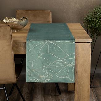 Obrus dekoracyjny BLINK 35x140 Eurofirany ciemnomiętowy