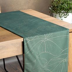 Obrus dekoracyjny BLINK 35x140 Eurofirany ciemnomiętowy