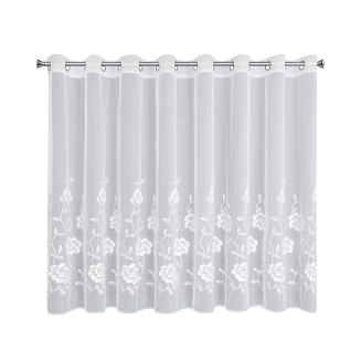 Firana gotowa na przelotkach NATALI 350x150 Eurofirany biały