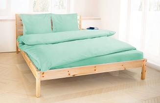 Pościel haftowana z prześcieradłem 200x220 seledynowa