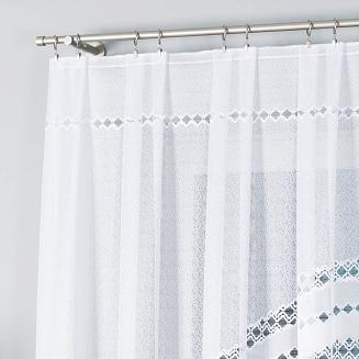 Firanka żakardowa gotowa na żabki FILOMENA 340x160 biała