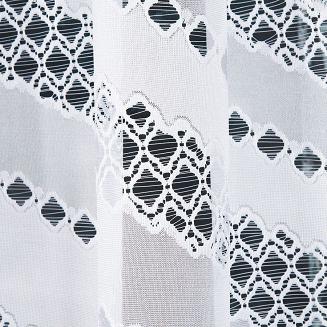 Firanka żakardowa gotowa na żabki FILOMENA 340x160 biała