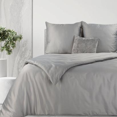 Pościel bawełniana HARMONY 220x200 Eurofirany jasnoszara klasyka