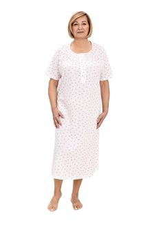 Koszula damska REGINA kod 019 fioletowe kwiatuszki