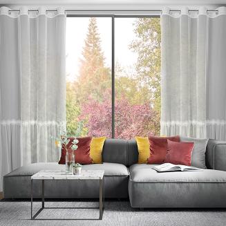 Firana gotowa na przelotkach ALISON 140x250 Eurofirany biały