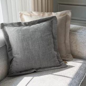 Poszewka dekoracyjna ELEGANT2 55x55 Eva Minge Eurofirany srebrna szenilowa