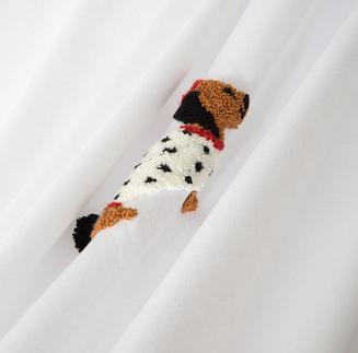 Biała Pościel w Pieski Jamniki 160x200 CUTY JAMNIK