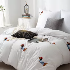 Biała Pościel w Pieski Jamniki 160x200 CUTY JAMNIK