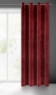 Zasłona gotowa na przelotkach VILLA 140x250 Eurofirany ciemny bordowy