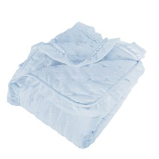 Narzuta dekoracyjna z falbaną WERONA 220x240 baby blue