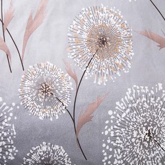 Pościel flanelowa FLANELOVE 140x200 delikatne dmuchawce na szarym tle