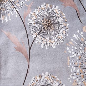 Pościel flanelowa FLANELOVE 140x200 delikatne dmuchawce na szarym tle