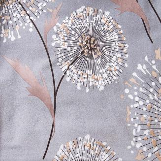 Pościel flanelowa FLANELOVE 140x200 delikatne dmuchawce na szarym tle