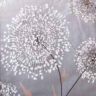 Pościel flanelowa FLANELOVE 140x200 delikatne dmuchawce na szarym tle