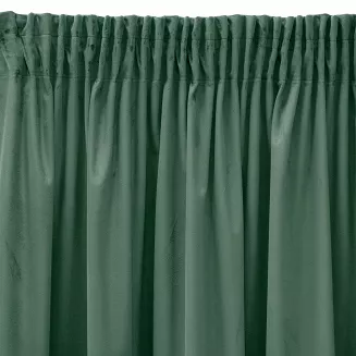 Zasłona gotowa na taśmie SIBEL 140x270 Eurofirany ciemnomiętowa