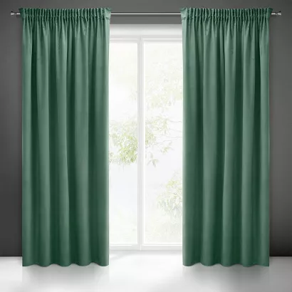 Zasłona gotowa na taśmie SIBEL 140x270 Pierre Cardin Eurofirany ciemnomiętowa