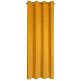 Zasłona gotowa na przelotkach ELIZA 140x250 Eurofirany musztardowy