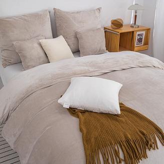 Pościel z mikrofibry MIŚ Cozy 160x200 beżowa