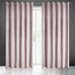 Zasłona gotowa na przelotkach MELANIE 215x250 Eurofirany pudrowy