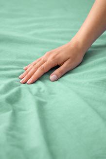 Prześcieradło bawełniane bez gumki 220x240 noris seledynowe