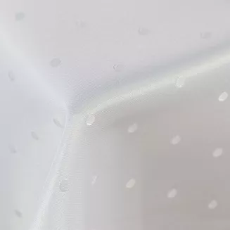 Obrus dekoracyjny plamoodporny140x140 Eurofirany biały w groszki