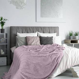 Koc narzuta CINDY 170x210 pudrowy