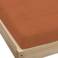 Prześcieradło frotte z gumką 200x220 rude GRUBE