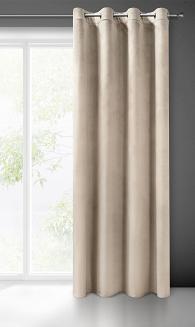 Zasłona gotowa na przelotkach MELANIE 140x250 Eurofirany beżowy