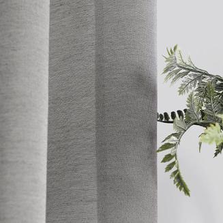 Zasłona gotowa na przelotkach BASIC 145x170 półprzezroczysta szara