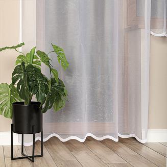 Firanka żakardowa gotowa na szelkach ELZA 140x230 biała