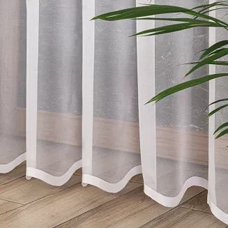 Firanka żakardowa gotowa na szelkach ELZA 140x230 biała