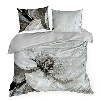 Pościel satynowa AMAYA 220x200 Eva Minge Eurofirany jasnobrązowy