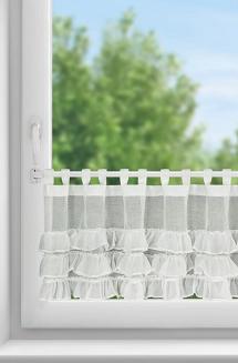 Firana gotowa na szelkach LILIAN 150x45 Eurofirany biały