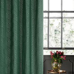 Zasłona gotowa na przelotkach ZAS 140x250 Pierre Cardin Eurofirany ciemnozielony