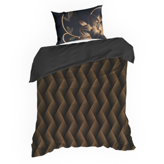 Pościel z makosatyny POS 160x200 Eurofirany czarny