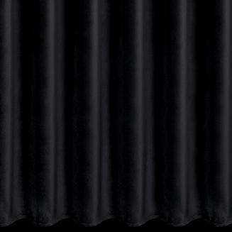 Zasłona gotowa na przelotkach MELANIE 140x260 Eurofirany czarny