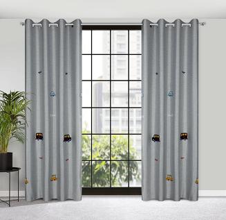 Zasłona gotowa na przelotkach ALVIN 140x250 Eurofirany srebrny