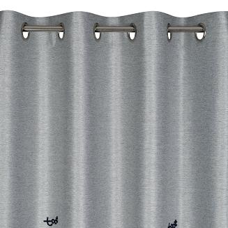 Zasłona gotowa na przelotkach ALVIN 140x250 Eurofirany srebrny