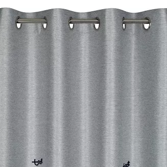Zasłona gotowa na przelotkach ALVIN 140x250 Eurofirany srebrny