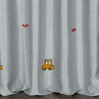 Zasłona gotowa na przelotkach ALVIN 140x250 Eurofirany srebrny