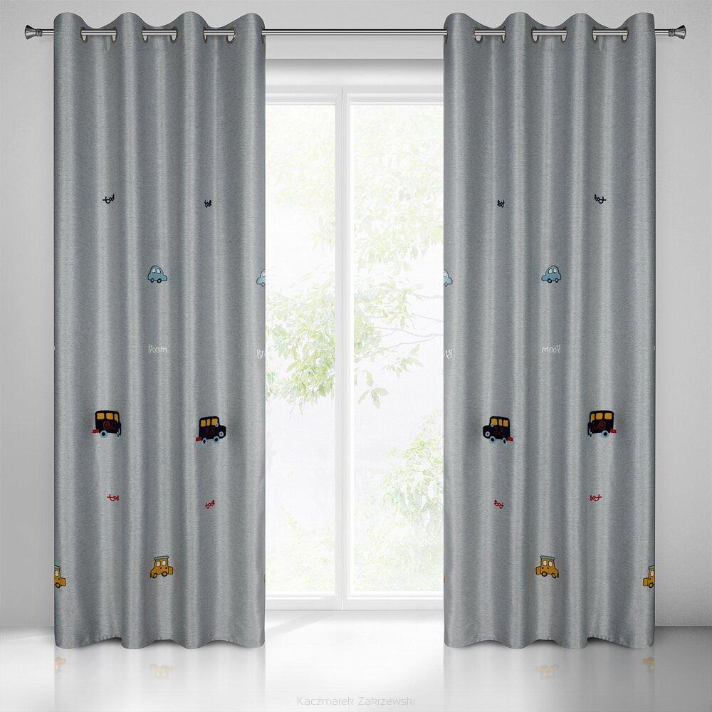 Zasłona gotowa na przelotkach ALVIN 140x250 Eurofirany srebrny