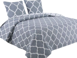 Narzuta dekoracyjna z poszewkami TAVIRA 180x220 meridian grey szara koniczyna maroko