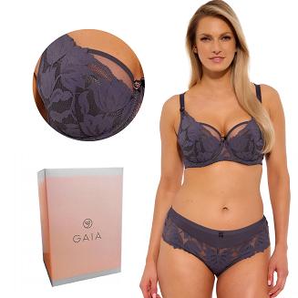 Biustonosz GAIA Semi-Soft Keto 1134 półusztywniany grafitowy